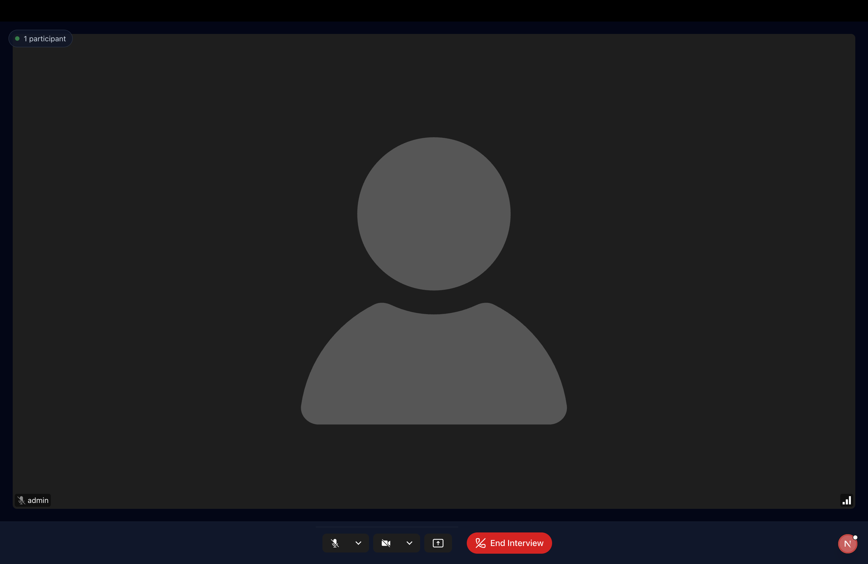 In-app video interview